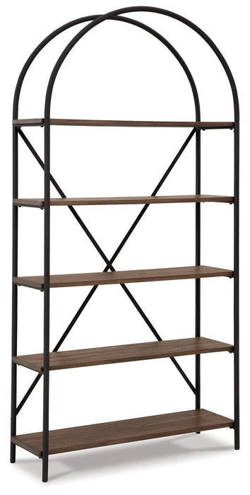 Galtbury - Bookcase - Brown / Black - Tallahassee Discount Furniture (FL)