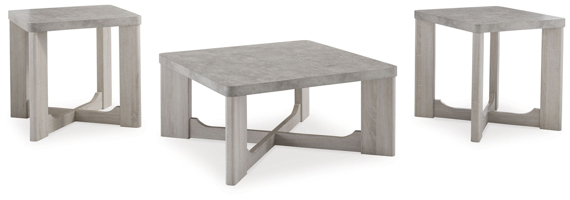 Garnilly - Whitewash - Occasional Table Set (Set of 3) - Tallahassee Discount Furniture (FL)