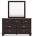 Covetown - Dresser And Mirror - Dark Brown - Tallahassee Discount Furniture (FL)