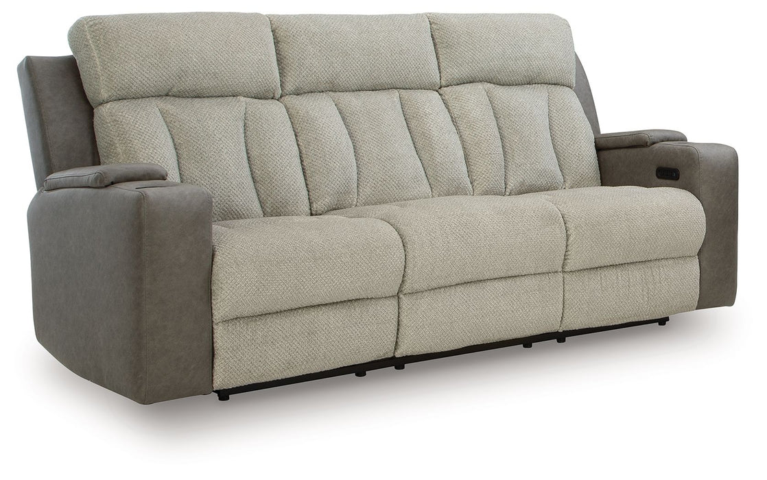WhipLash - Sisal - Power Reclining Sofa With Adj Headrest - Tallahassee Discount Furniture (FL)