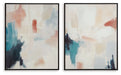 Caldish - Blue / White / Pink - Wall Art Set (Set of 2) - Tallahassee Discount Furniture (FL)