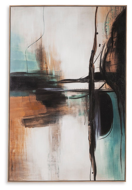 Brunonia - Wall Art - Teal / Orange / Black - Tallahassee Discount Furniture (FL)