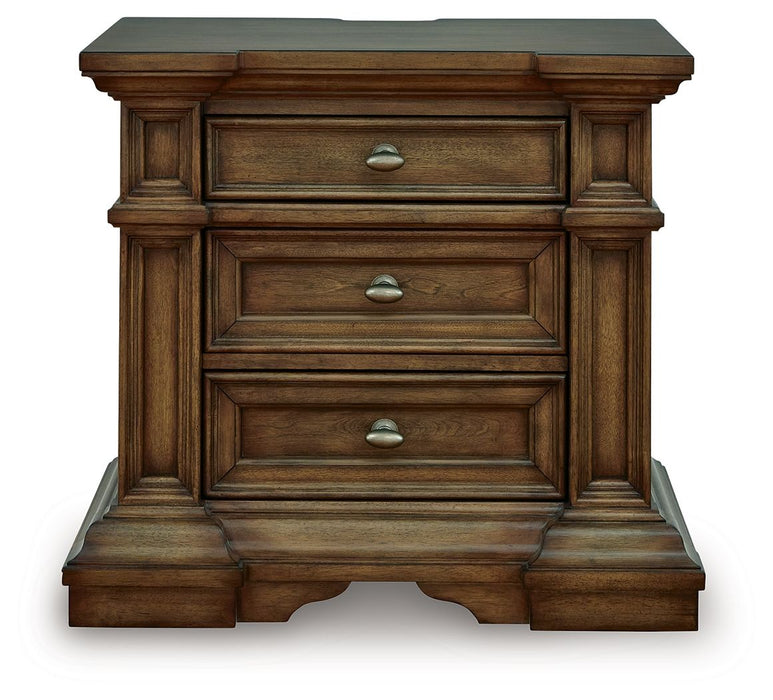 Frantanna - Three Drawer Night Stand - Brown - Tallahassee Discount Furniture (FL)