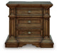 Frantanna - Three Drawer Night Stand - Brown - Tallahassee Discount Furniture (FL)