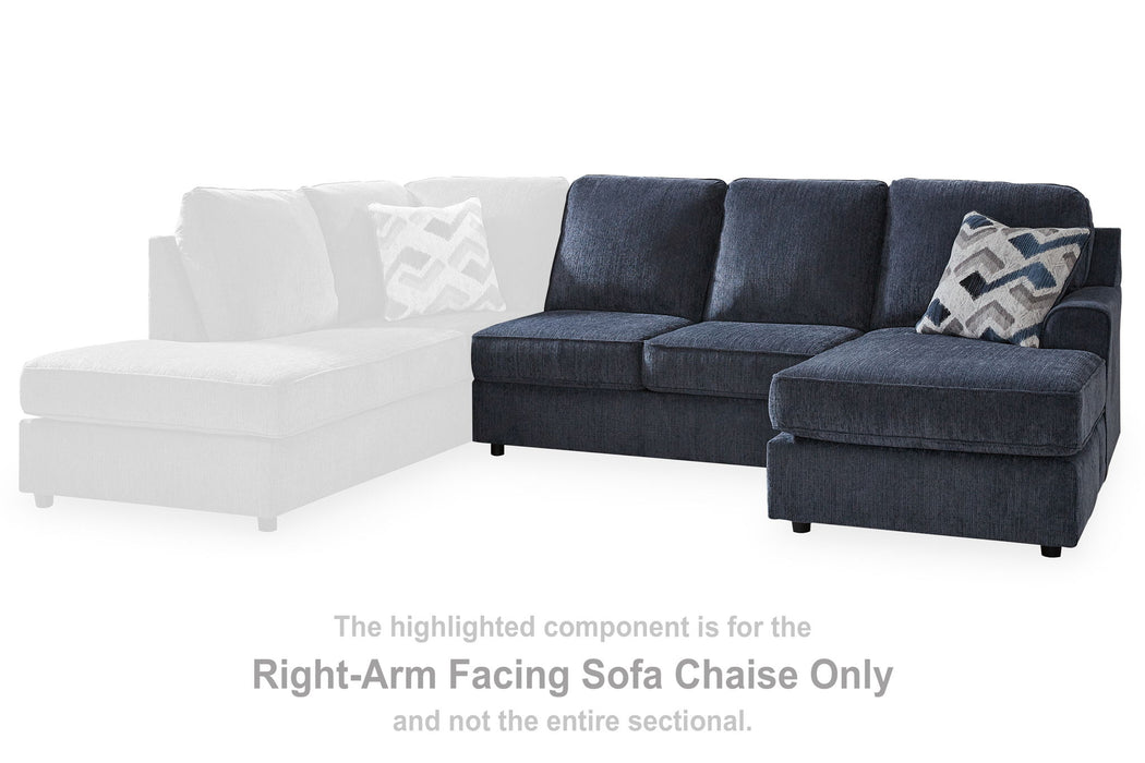 Albar Place - Cobalt - Raf Sofa Chaise - Tallahassee Discount Furniture (FL)