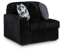 Midnight-Madness - LAF Corner Chair - Onyx - Tallahassee Discount Furniture (FL)