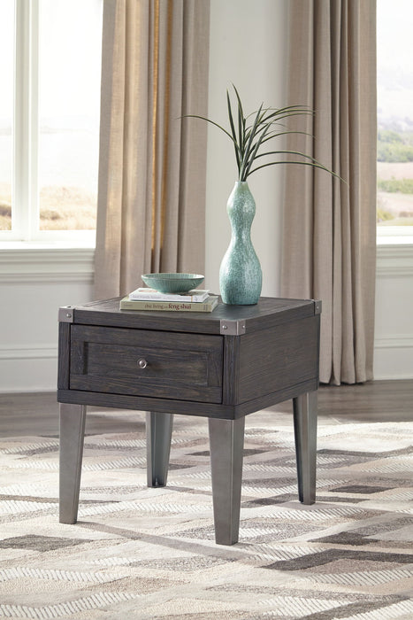 Todoe - Rectangular End Table - Dark Gray - Tallahassee Discount Furniture (FL)
