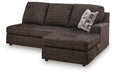 Lentiz - RAF Sofa Chaise - Onyx - Tallahassee Discount Furniture (FL)