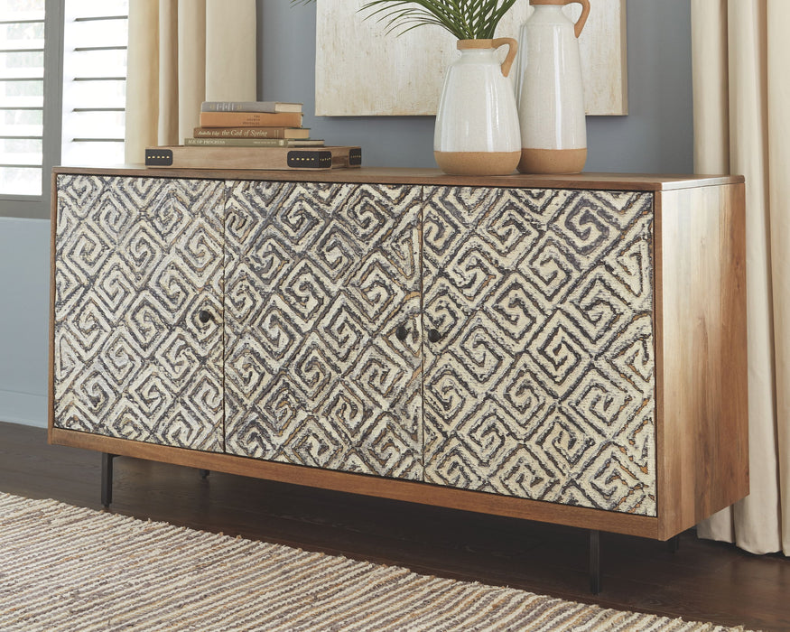 Kerrings - Brown / Black / White - Accent Cabinet - Tallahassee Discount Furniture (FL)