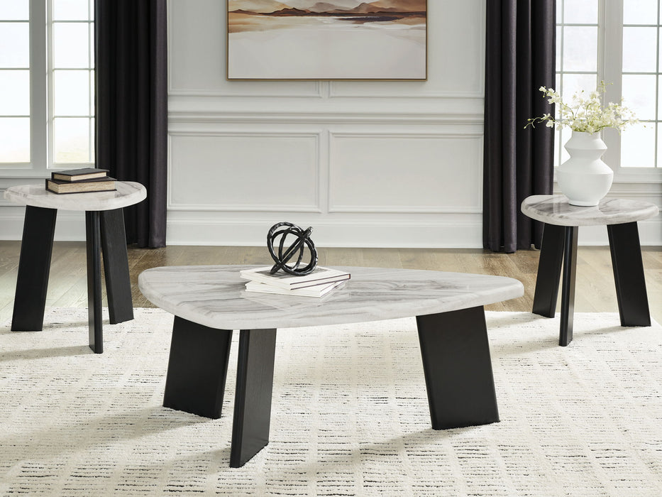 Lilyberg - Occasional Table Set (Set of 3) - Gray / Black - Tallahassee Discount Furniture (FL)