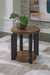 Kraeburn - Brown / Black - Round End Table - Tallahassee Discount Furniture (FL)