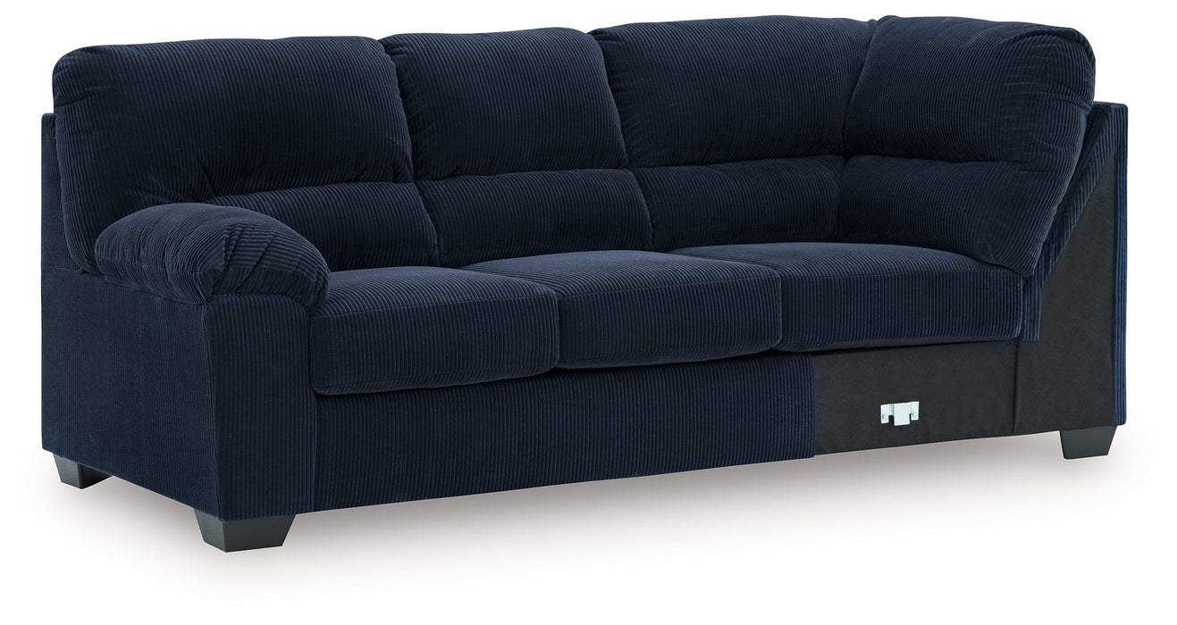 SimpleJoy - LAF Sofa With Corner Wedge - Navy - Tallahassee Discount Furniture (FL)