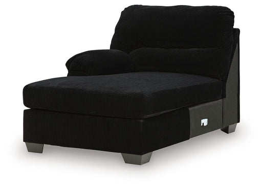 SimpleJoy - LAF Corner Chaise - Onyx - Tallahassee Discount Furniture (FL)