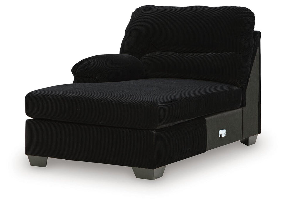 SimpleJoy - LAF Corner Chaise - Onyx - Tallahassee Discount Furniture (FL)