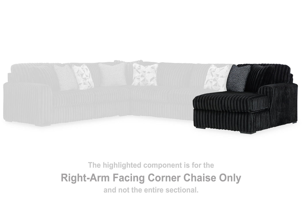 Midnight-Madness - Onyx - Raf Corner Chaise - Tallahassee Discount Furniture (FL)