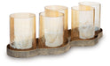 Evereton - Antique Gold Finish - Candle Holder - Tallahassee Discount Furniture (FL)