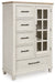 Shaybrock - Antique White / Brown - Door Chest - Tallahassee Discount Furniture (FL)