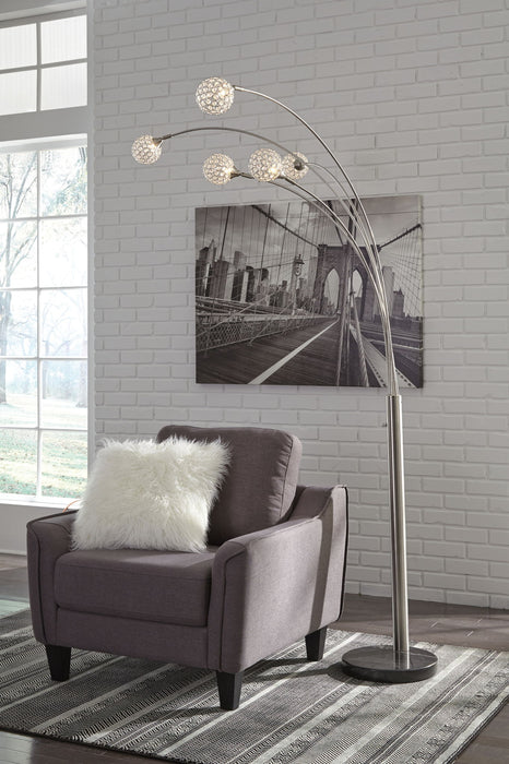 Winter - Metal Arc Lamp  - Silver Finish - Tallahassee Discount Furniture (FL)
