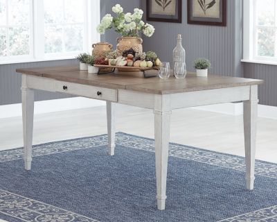 Skempton - RECT DRM Table w/Storage - White - Tallahassee Discount Furniture (FL)
