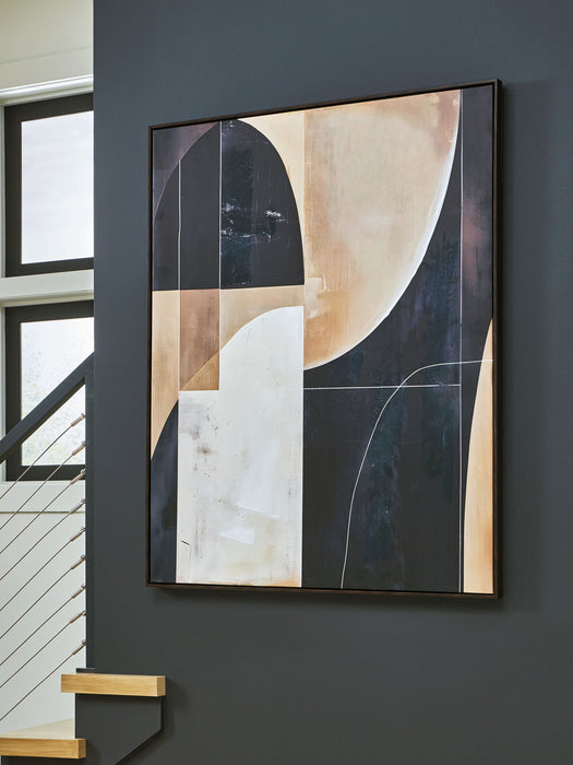 Ewanford - Black / Brown / Tan - Wall Art - Tallahassee Discount Furniture (FL)