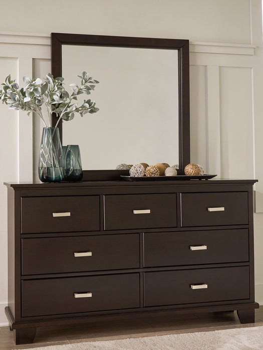 Covetown - Dresser And Mirror - Dark Brown - Tallahassee Discount Furniture (FL)