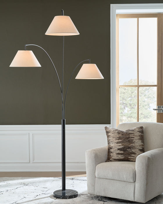 Gibbswellner - Metal Arc Lamp - Black - Tallahassee Discount Furniture (FL)