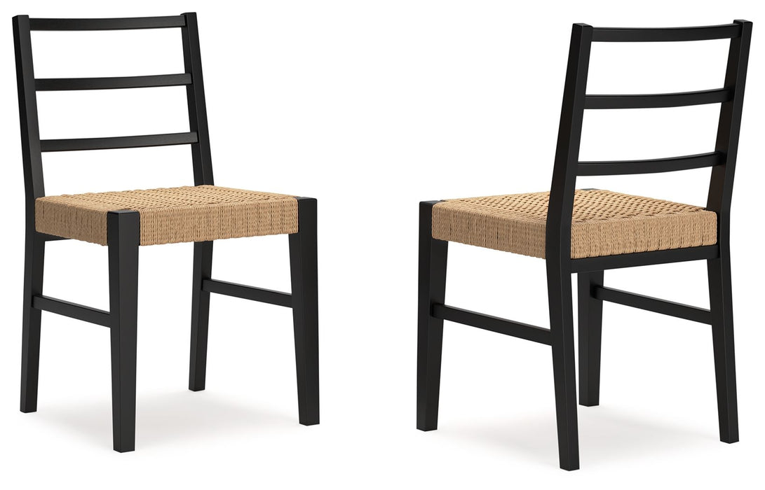 Isanti - Light Brown / Black - Dining Room Side Chair (Set of 2) - Tallahassee Discount Furniture (FL)