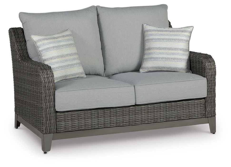 Elite Park - Loveseat w/Cushion - Gray - Tallahassee Discount Furniture (FL)