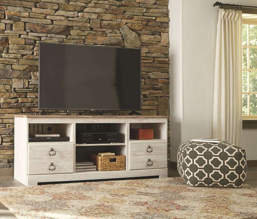 Willowton - Entertainment Center With Fireplace Option - Tallahassee Discount Furniture (FL)