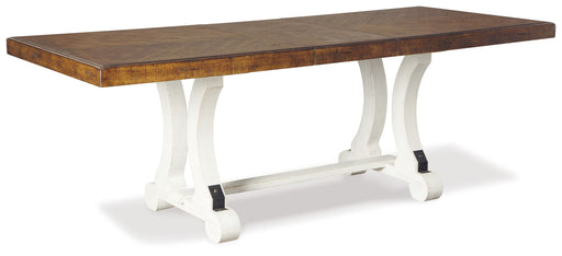 Valebeck - Rectangular Dining Room Table - White / Brown - Tallahassee Discount Furniture (FL)