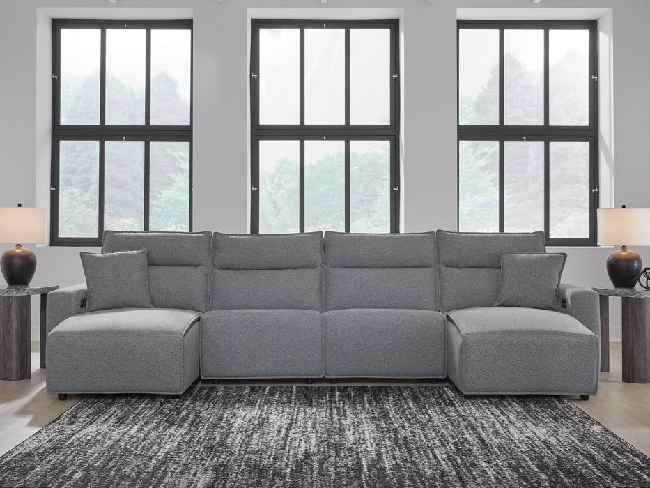ModMax II - Salt And Pepper - Reclining Sectional - Tallahassee Discount Furniture (FL)