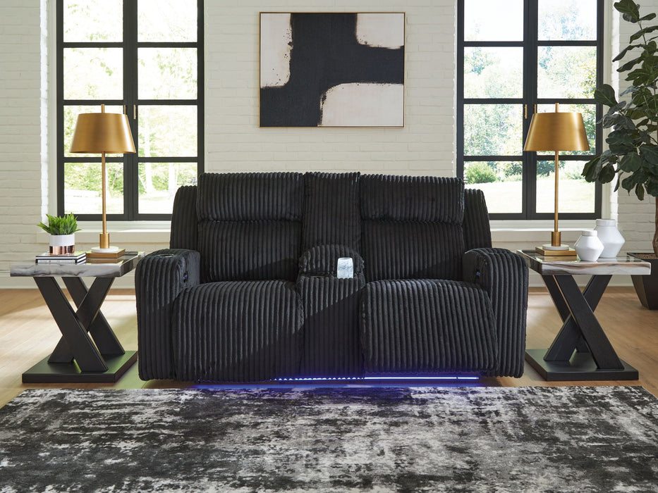 Forest Lake - Power Reclining Loveseat With Console / Adj Headrest - Tallahassee Discount Furniture (FL)