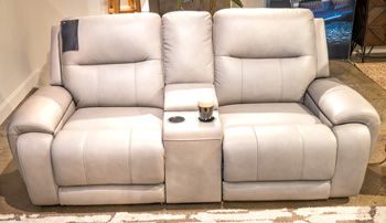 Real Moments - Power Reclining Loveseat With Audio Seating - Ash - Tallahassee Discount Furniture (FL)