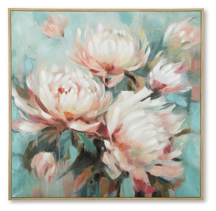 Parryville - Aqua / Pink - Wall Art - Tallahassee Discount Furniture (FL)