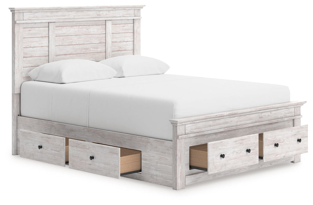Makidern - Panel Storage Bed With Under Bed Storage Unit And Storage Footboard - Tallahassee Discount Furniture (FL)
