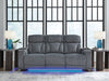 Studio Cave - Steel - Power Reclining Sofa - Tallahassee Discount Furniture (FL)