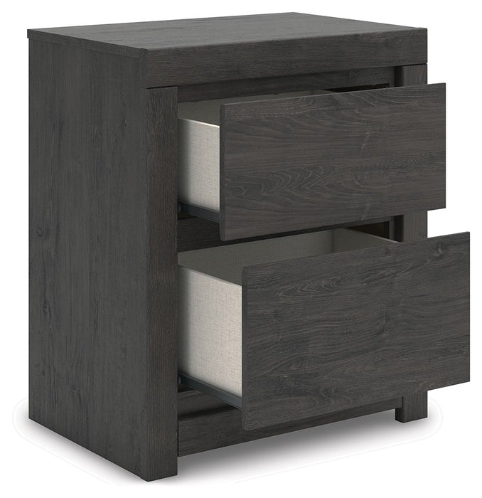 Fraluna - Charcoal - Two Drawer Night Stand - Tallahassee Discount Furniture (FL)