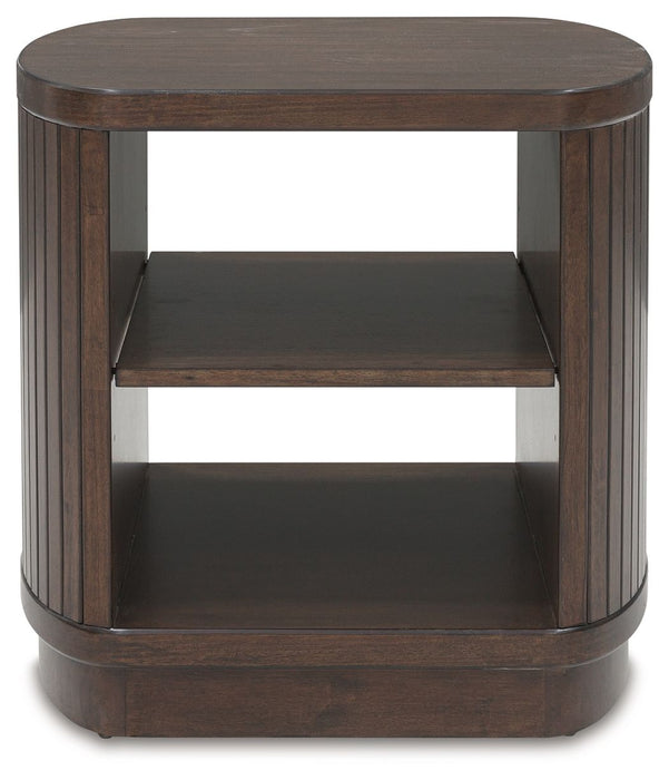 Korestone - Dark Brown - Square End Table - Tallahassee Discount Furniture (FL)