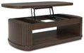 Korestone - Dark Brown - Lift Top Cocktail Table - Tallahassee Discount Furniture (FL)