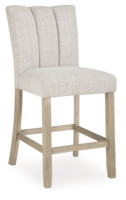 Larawyn - Upholstered Barstool (Set of 2) - Bisque - Tallahassee Discount Furniture (FL)