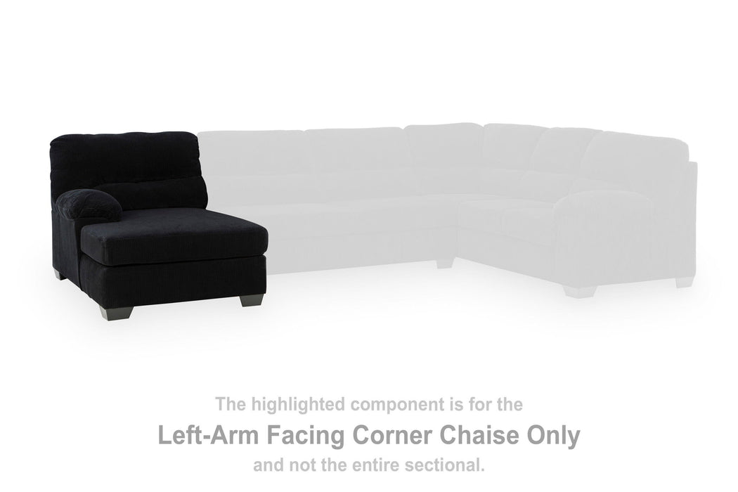 SimpleJoy - LAF Corner Chaise - Onyx - Tallahassee Discount Furniture (FL)