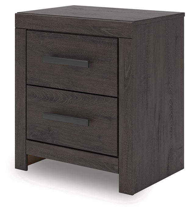 Prendonea - Charcoal - Two Drawer Night Stand - Tallahassee Discount Furniture (FL)