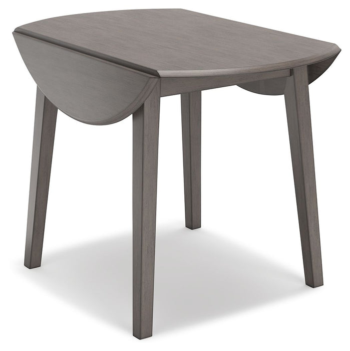 Shullden - 5 Pc. - Drop Leaf Table, 4 Side Chairs - Gray - Tallahassee Discount Furniture (FL)