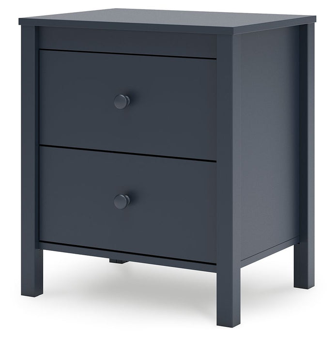 Simmenfort - Navy Blue - Two Drawer Night Stand - Tallahassee Discount Furniture (FL)