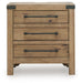 Ridgester - Three Drawer Night Stand - Light Brown - Tallahassee Discount Furniture (FL)