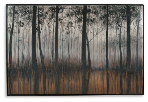 Philyra - Black / Orange / Silver - Wall Art - Tallahassee Discount Furniture (FL)