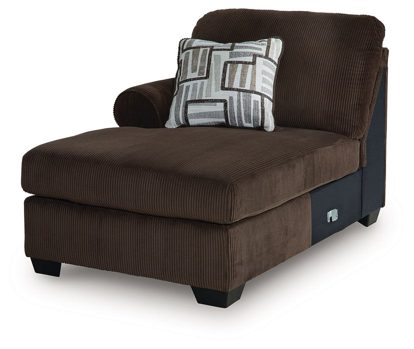 Kimlee - Chocolate - LAF Corner Chaise - Tallahassee Discount Furniture (FL)