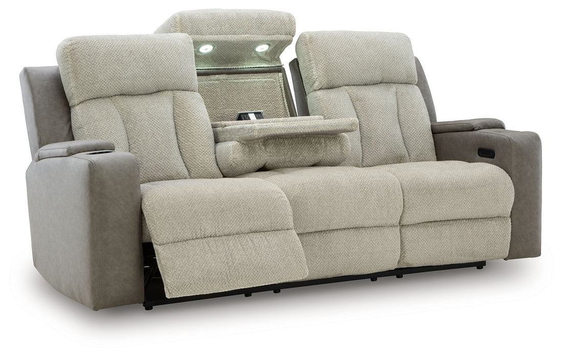 WhipLash - Sisal - Power Reclining Sofa With Adj Headrest - Tallahassee Discount Furniture (FL)