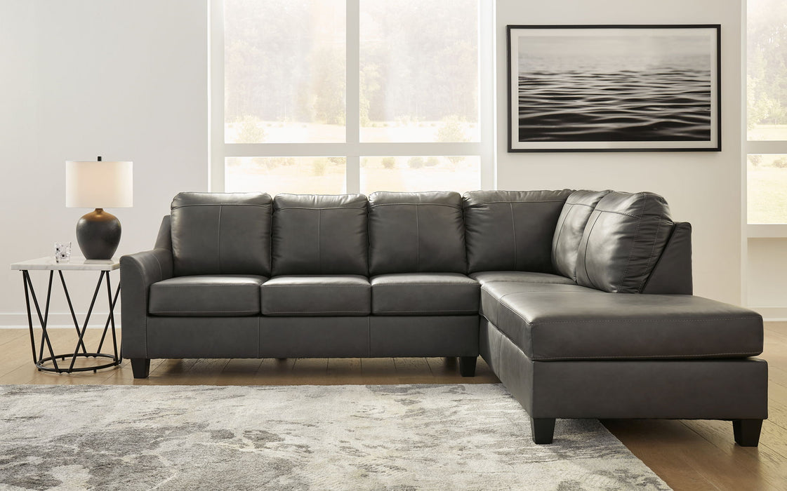 Valderno - Fog - 2-Piece Sectional With Raf Corner Chaise - Tallahassee Discount Furniture (FL)
