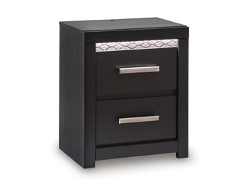 Shoralli - Two Drawer Night Stand - Black - Tallahassee Discount Furniture (FL)